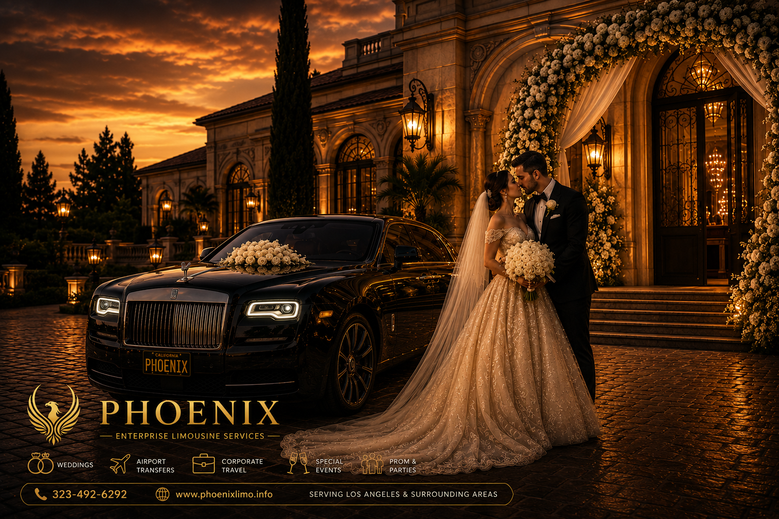 Luxury black car service in Los Angeles